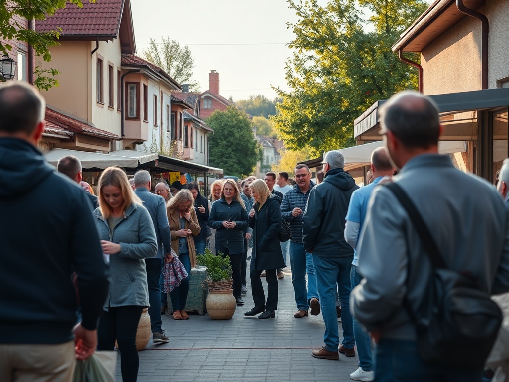 Mieszkańcy Radziejowa biorący udział w akcji sprzątania terenu zielonego w ramach Dnia Ziemi.